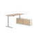 Sitz-Steh-Schreibtischkombination VXBHM, elektrisch h&ouml;henverstellbar 129cm (H), 180x80cm (BxT), eiche / silber