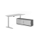 Sitz-Steh-Schreibtischkombination VXBHM, elektrisch h&ouml;henverstellbar 129cm (H), 180x80cm (BxT), grau / silber