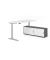 Sitz-Steh-Schreibtischkombination VXBHM, elektrisch h&ouml;henverstellbar 129cm (H), 180x80cm (BxT), wei&szlig; / silber