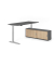 Sitz-Steh-Schreibtischkombination VXBHM, elektrisch h&ouml;henverstellbar 129cm (H), 180x80cm (BxT), graphit / silber