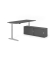 Sitz-Steh-Schreibtischkombination VXBHM, elektrisch h&ouml;henverstellbar 129cm (H), 180x80cm (BxT), graphit / silber