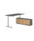 Sitz-Steh-Schreibtischkombination VXBHM, elektrisch h&ouml;henverstellbar 129cm (H), 180x80cm (BxT), graphit / silber