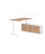 Sitz-Steh-Schreibtischkombination VXBHM, elektrisch h&ouml;henverstellbar 129cm (H), 160x80cm (BxT), nussbaum / wei&szlig;