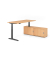 Sitz-Steh-Schreibtischkombination VXBHM, elektrisch h&ouml;henverstellbar 129cm (H), 180x80cm (BxT), buche / graphit