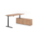 Sitz-Steh-Schreibtischkombination VXBHM, elektrisch h&ouml;henverstellbar 129cm (H), 180x80cm (BxT), nussbaum / graphit