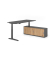 Sitz-Steh-Schreibtischkombination VXBHM, elektrisch h&ouml;henverstellbar 129cm (H), 180x80cm (BxT), graphit / graphit