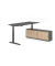 Sitz-Steh-Schreibtischkombination VXBHM, elektrisch h&ouml;henverstellbar 129cm (H), 180x80cm (BxT), graphit / graphit