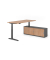 Sitz-Steh-Schreibtischkombination VXBHM, elektrisch h&ouml;henverstellbar 129cm (H), 180x80cm (BxT), nussbaum / graphit