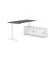 Sitz-Steh-Schreibtischkombination VXBHM, elektrisch h&ouml;henverstellbar 129cm (H), 180x80cm (BxT), graphit / wei&szlig;
