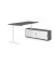 Sitz-Steh-Schreibtischkombination VXBHM, elektrisch h&ouml;henverstellbar 129cm (H), 180x80cm (BxT), graphit / wei&szlig;