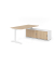 Schreibtischkombination VXB, manuell h&ouml;henverstellbar 85cm (H), 160x80cm (BxT), eiche / wei&szlig;