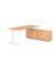 Schreibtischkombination VXB, manuell h&ouml;henverstellbar 85cm (H), 180x80cm (BxT), buche / wei&szlig;