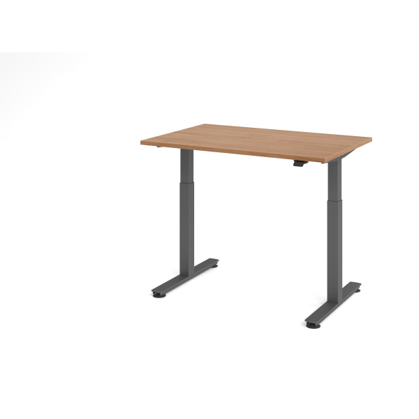 4032062334294 - Sitz-Steh-Schreibtisch VXMST elektrisch höhenverstellbar 120cm (H) 120x80cm (BxT) Nussbaum   graphit 4032062334294 Hammerbac