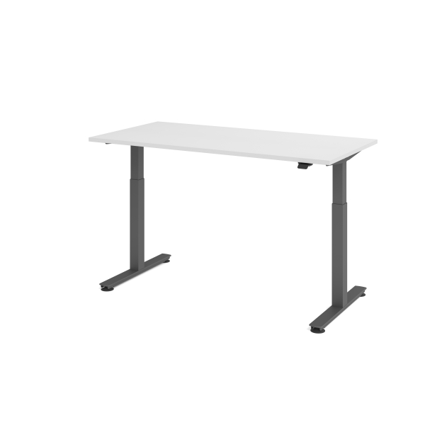 4032062334386 - Sitz-Steh-Schreibtisch VXMST elektrisch höhenverstellbar 120cm (H) 160x80cm (BxT) Weiß   graphit 4032062334386 Hammerbacher