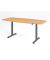 Sitz-Steh-Konferenztisch XMST, elektrisch h&ouml;henverstellbar 120cm (H), 220x103cm (BxT), Tonnenform, buche / graphit