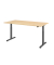 Sitz-Steh-Schreibtisch VXMST, elektrisch h&ouml;henverstellbar, 120cm (H), 200x100cm (BxT), ahorn / graphit