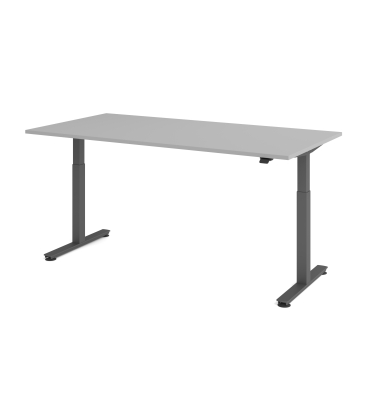 Sitz-Steh-Schreibtisch VXMST, elektrisch h&ouml;henverstellbar, 120cm (H), 200x100cm (BxT), grau / graphit