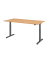 Sitz-Steh-Schreibtisch VXMST, elektrisch h&ouml;henverstellbar, 120cm (H), 200x100cm (BxT), buche / graphit