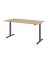 Sitz-Steh-Schreibtisch VXMST, elektrisch h&ouml;henverstellbar, 120cm (H), 200x100cm (BxT), eiche / graphit