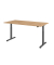 Sitz-Steh-Schreibtisch VXMST, elektrisch h&ouml;henverstellbar, 120cm (H), 200x100cm (BxT), asteiche / graphit