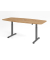 Sitz-Steh-Konferenztisch XMST, elektrisch h&ouml;henverstellbar 120cm (H), 220x103cm (BxT), Tonnenform, asteiche / graphit