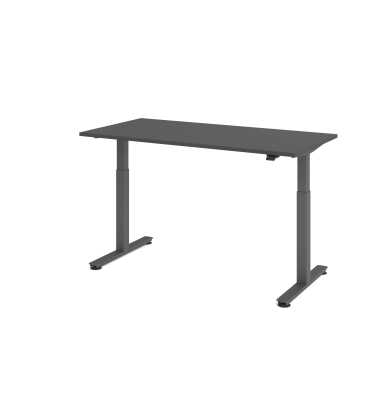 Sitz-Steh-Schreibtisch VXMST, elektrisch h&ouml;henverstellbar, 120cm (H), 160x80cm (BxT), graphit / graphit