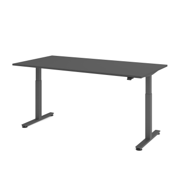Sitz-Steh-Schreibtisch VXMST, elektrisch h&ouml;henverstellbar, 120cm (H), 200x100cm (BxT), graphit / graphit