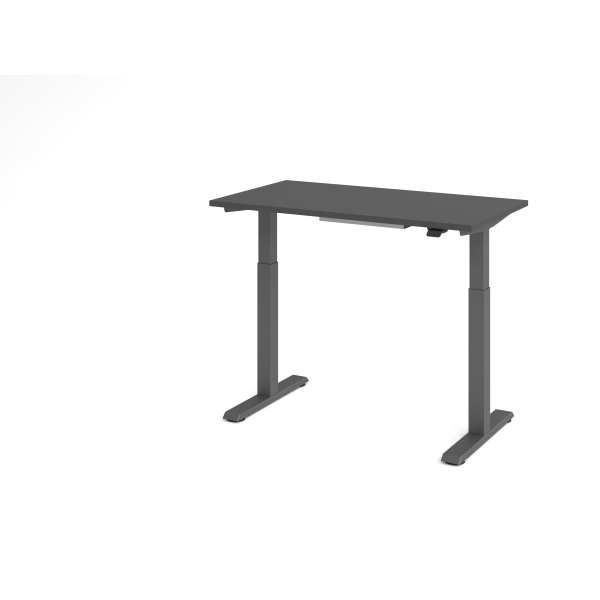 4032062334720 - Sitz-Steh-Schreibtisch VXMST elektrisch höhenverstellbar 120cm (H) 120x672cm (BxT) Graphit   graphit 4032062334720 Hammerba