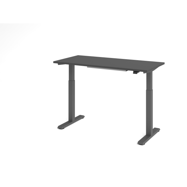 4032062334737 - Sitz-Steh-Schreibtisch VXMST elektrisch höhenverstellbar 120cm (H) 140x672cm (BxT) Graphit   graphit 4032062334737 Hammerba