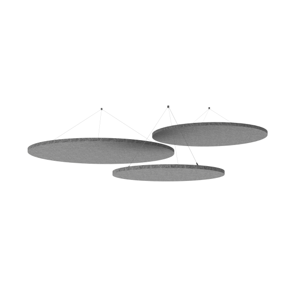 4032062335024 - Akustik Deckensegel rund Grau-meliert 4032062335024 Hammerbacher