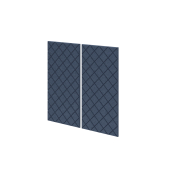 Akustik-Wandpaneel 100x50 cm, Blau-mel,