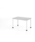 Schreibtisch VHS, manuell h&ouml;henverstellbar, 81cm (H), 120x80cm (BxT), grau / wei&szlig;