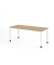 Schreibtisch VHS, manuell h&ouml;henverstellbar, 81cm (H), 180x80cm (BxT), eiche / wei&szlig;