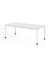 Schreibtisch VHS, manuell h&ouml;henverstellbar, 81cm (H), 200x100cm (BxT), wei&szlig; / wei&szlig;