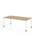Schreibtisch VHS, manuell h&ouml;henverstellbar, 81cm (H), 200x100cm (BxT), eiche / wei&szlig;