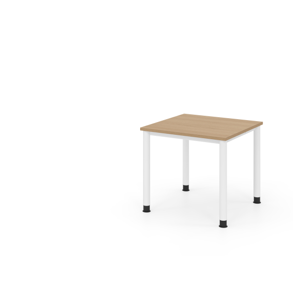4032062335253 - Schreibtisch VHS manuell höhenverstellbar 81cm (H) 80x80cm (BxT) Eiche   weiß 4032062335253 Hammerbacher