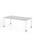 Schreibtisch VHS, manuell h&ouml;henverstellbar, 81cm (H), 200x100cm (BxT), grau / wei&szlig;
