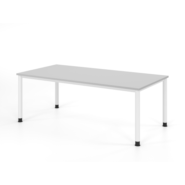 4032062335277 - Schreibtisch VHS manuell höhenverstellbar 81cm (H) 200x100cm (BxT) Grau   weiß 4032062335277 Hammerbacher