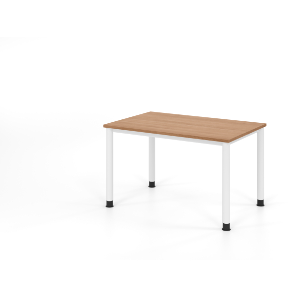 4032062335307 - Schreibtisch VHS manuell höhenverstellbar 81cm (H) 120x80cm (BxT) Nussbaum   weiß 4032062335307 Hammerbacher