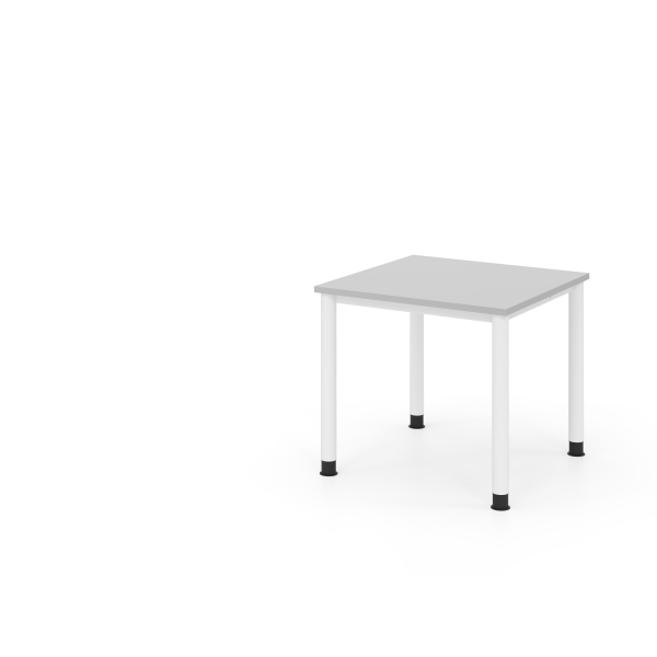 4032062335338 - Schreibtisch VHS manuell höhenverstellbar 81cm (H) 80x80cm (BxT) Grau   weiß 4032062335338 Hammerbacher