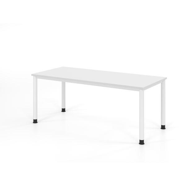 4032062335345 - Schreibtisch VHS manuell höhenverstellbar 81cm (H) 180x80cm (BxT) Weiß   weiß 4032062335345 Hammerbacher