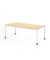Schreibtisch VHS, manuell h&ouml;henverstellbar, 81cm (H), 200x100cm (BxT), ahorn / wei&szlig;