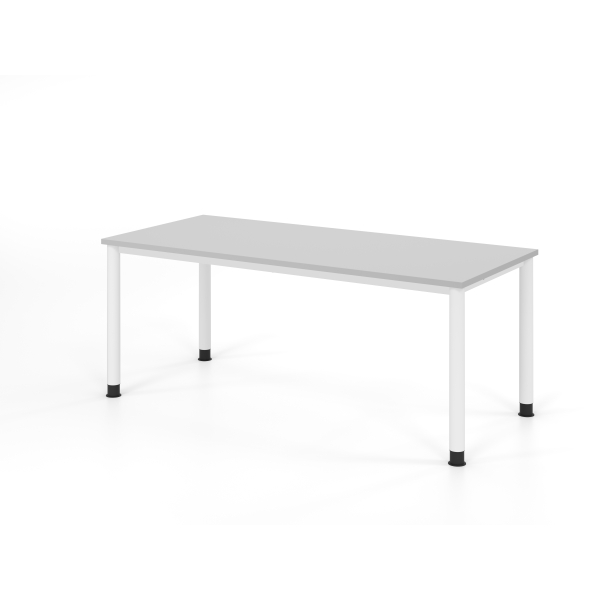 4032062335383 - Schreibtisch VHS manuell höhenverstellbar 81cm (H) 180x80cm (BxT) Grau   weiß 4032062335383 Hammerbacher