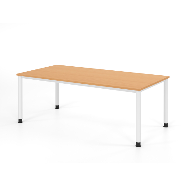 4032062335468 - Schreibtisch VHS manuell höhenverstellbar 81cm (H) buche   weiß 4032062335468 Hammerbacher