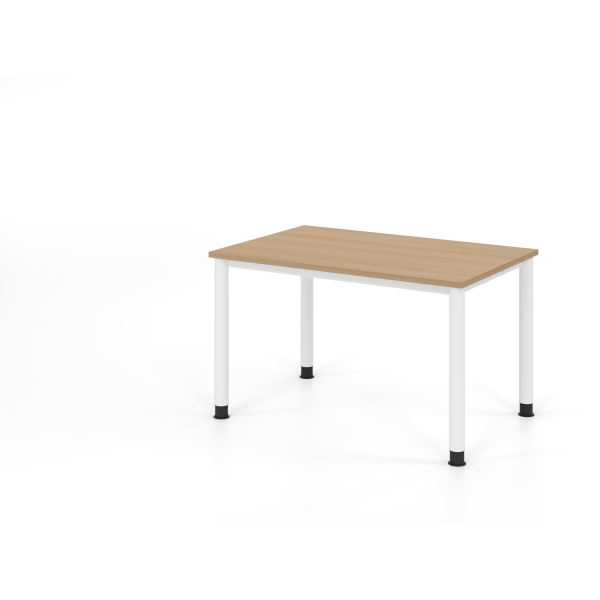 4032062335482 - Schreibtisch VHS manuell höhenverstellbar 81cm (H) 120x80cm (BxT) Eiche   weiß 4032062335482 Hammerbacher