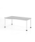 Schreibtisch VHS, manuell h&ouml;henverstellbar, 81cm (H), 180x100cm (BxT), grau / wei&szlig;