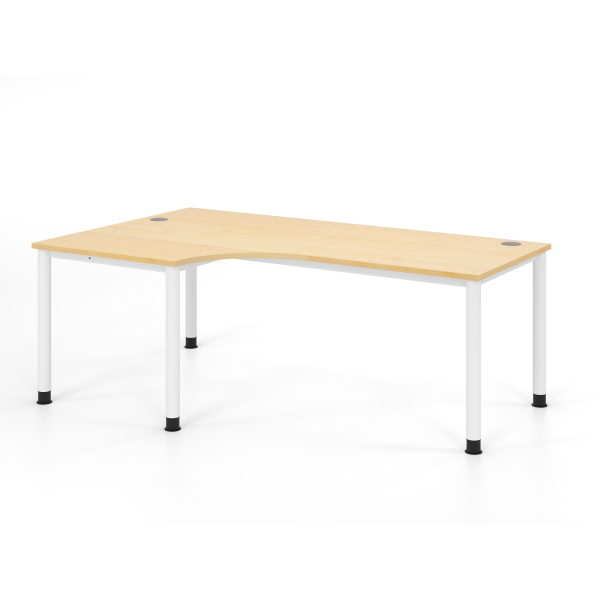 4032062335543 - Schreibtisch VHS manuell höhenverstellbar 81cm (H) ahorn   weiß 4032062335543 Hammerbacher