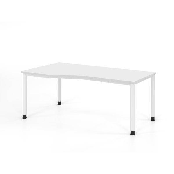 4032062335604 - Schreibtisch VHS manuell höhenverstellbar 81cm (H) 180x100cm (BxT) Weiß   weiß 4032062335604 Hammerbacher