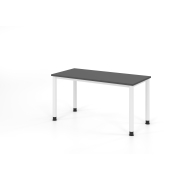 Schreibtisch VHS, manuell h&ouml;henverstellbar, 81cm (H), 140x67,2cm (BxT), graphit / wei&szlig;