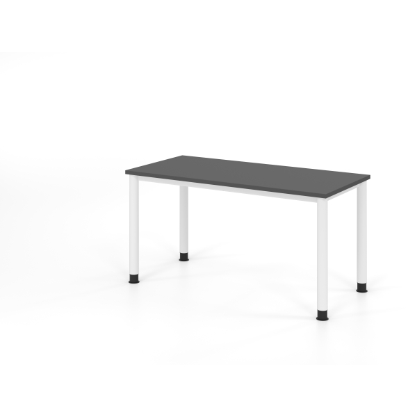 4032062335611 - Schreibtisch VHS manuell höhenverstellbar 81cm (H) 140x672cm (BxT) Graphit   weiß 4032062335611 Hammerbacher